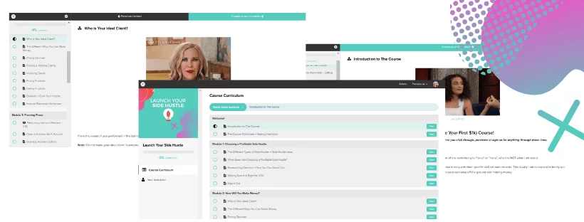 Launch Your Side Hustle course screenshots