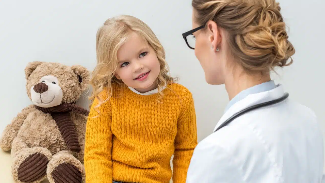 child with doctor at an appointment