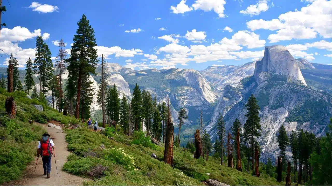 hiker in Yosemite National Park